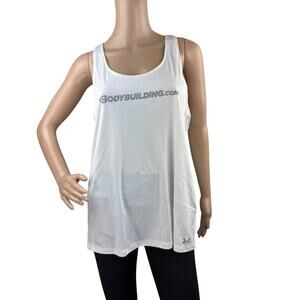 New Under Armour Body Building Scoop Neck Cutout Sports Racerback Tank Top XL